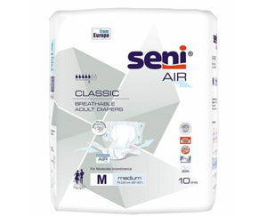 Classy Breathable Adult Diapers - M, 10 Pieces