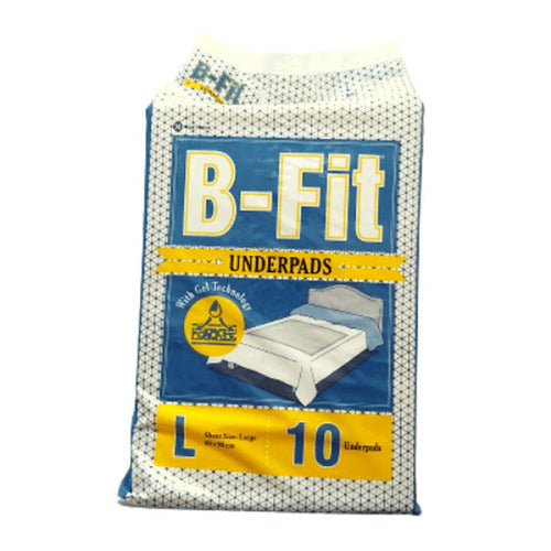 Bfit UnderPads With Gel Technology Large(60x90cms) Pack of 10 Pads